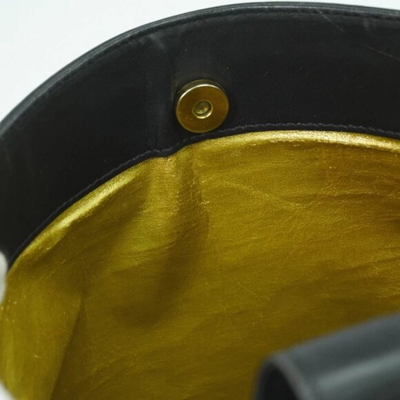 GIANNI VERSACE Leopard PVC Shoulder Tote Bag Yellow Black Gold - Picture 5 of 15